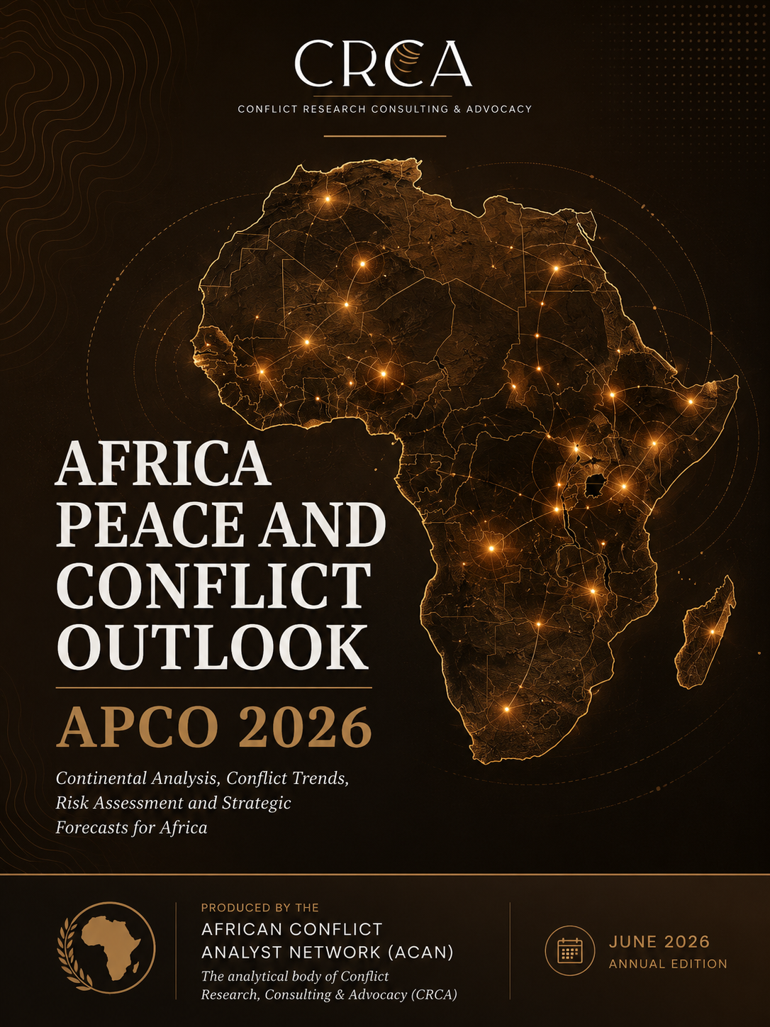 APCO 2026 — Africa Peace and Conflict Outlook, official cover page